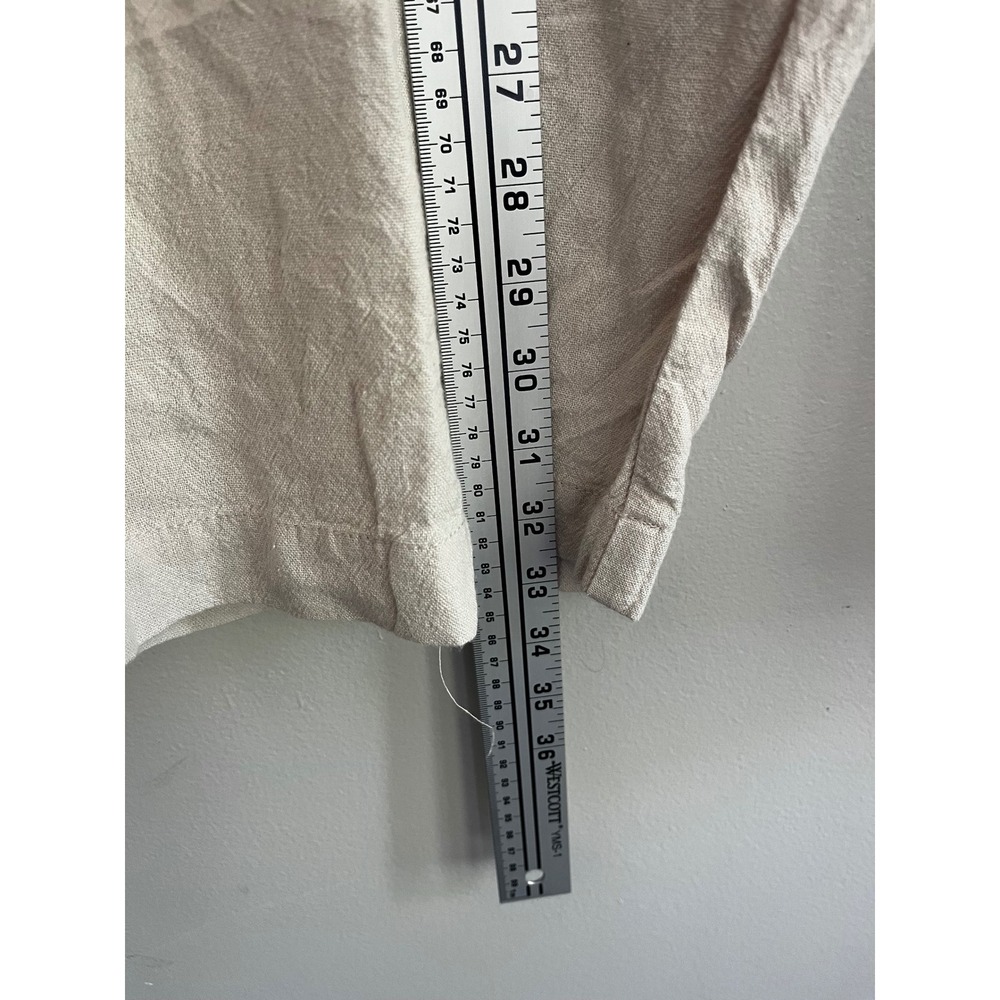 J. Jill Pure Linen Cropped Pants Sea Salt Beige Petite Large LP NWT 062072 - Picture 9 of 15